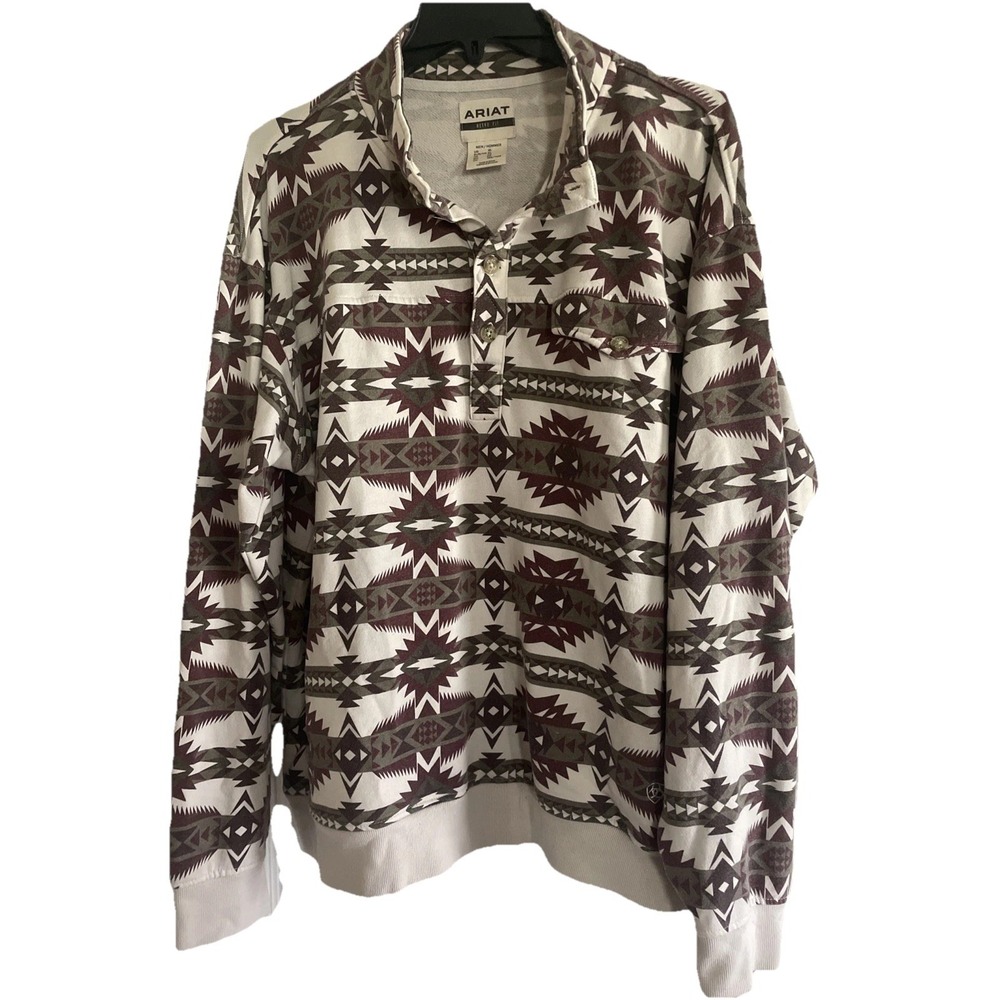 XL‎ Men's Ariat Retro Fit Pullover Sweatshirt Long Sleeve